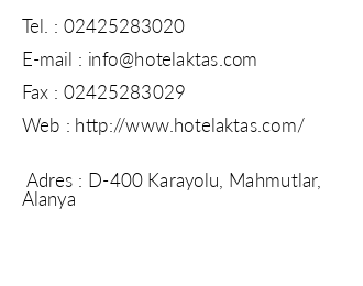 Akta Hotel iletiim bilgileri